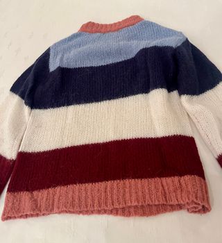 Jersey lana tricolor cuello redondo