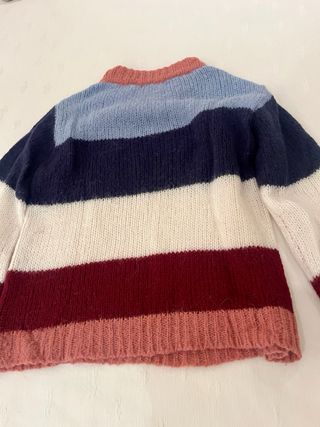 Jersey lana tricolor cuello redondo