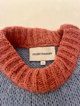 Jersey lana tricolor cuello redondo