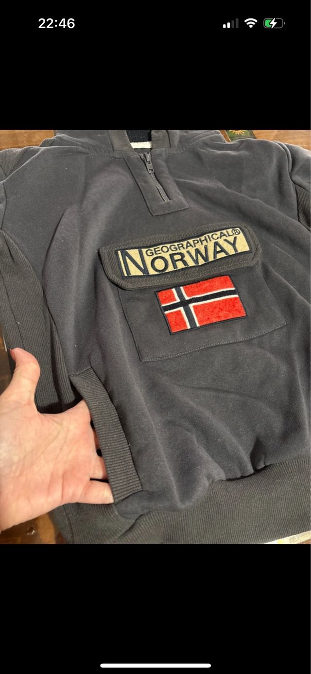 Sudadera Geographical Norway Gris