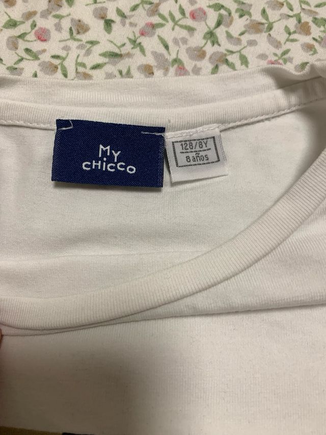 Camiseta niña manga larga T.8 beige