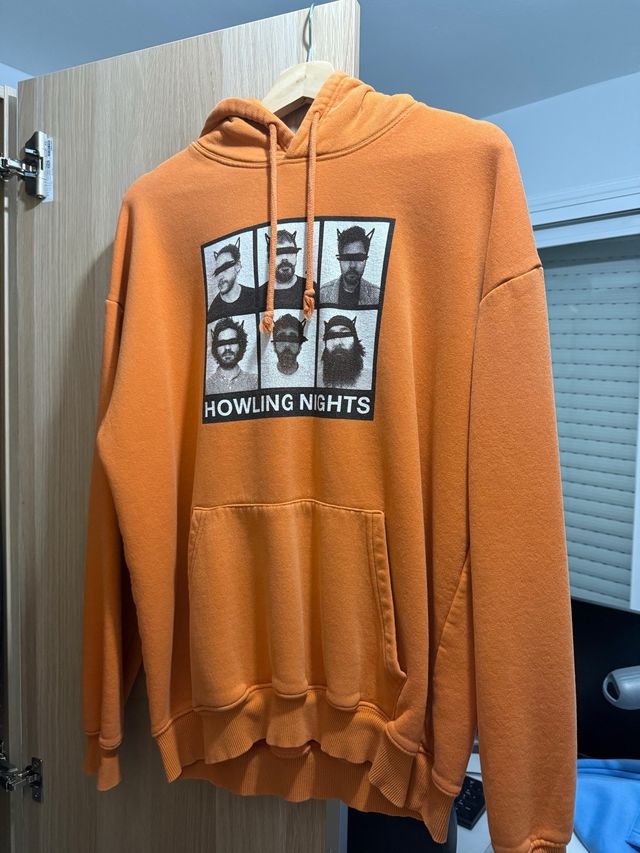 Felpa con cappuccio arancione