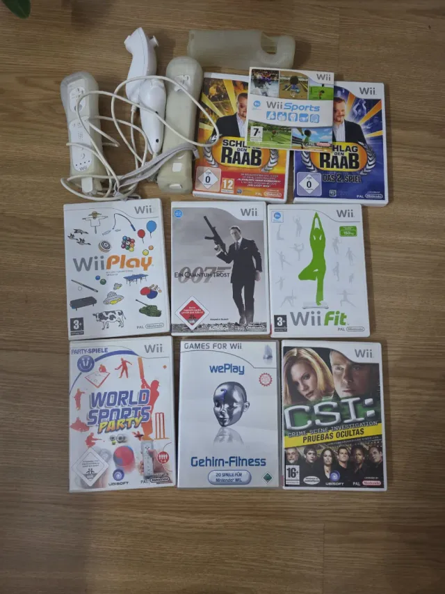Lote Wii: Mandos , Juegos , dvd monedas sellos etc