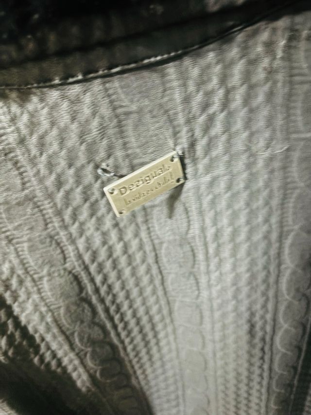 Chaqueta Desigual Piel Negra Talla M