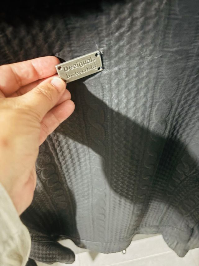 Chaqueta Desigual Piel Negra Talla M