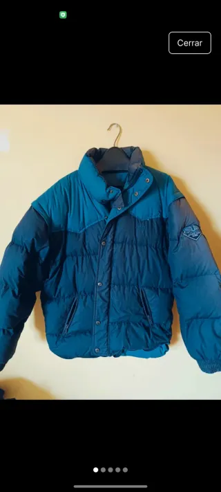 Bomber plumas vintage azul y verde azulado