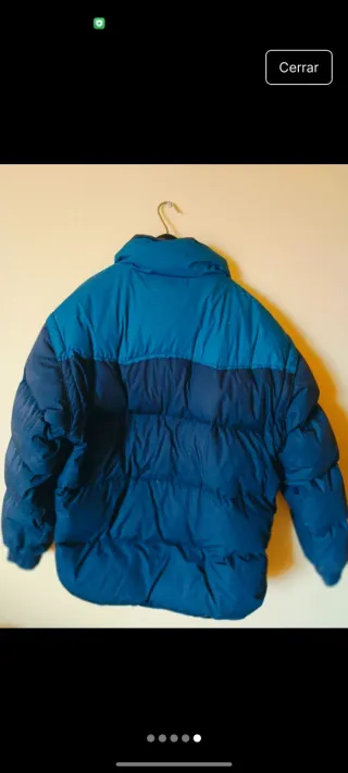 Bomber plumas vintage azul y verde azulado