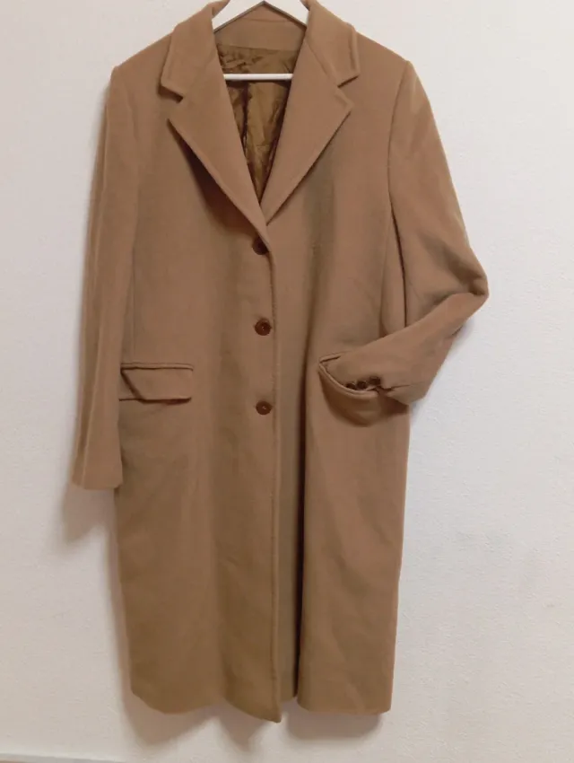 Abrigo largo señora beige