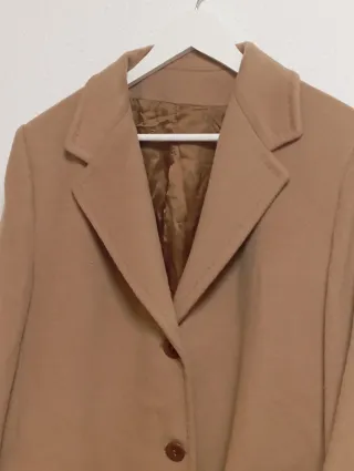 Abrigo largo señora beige