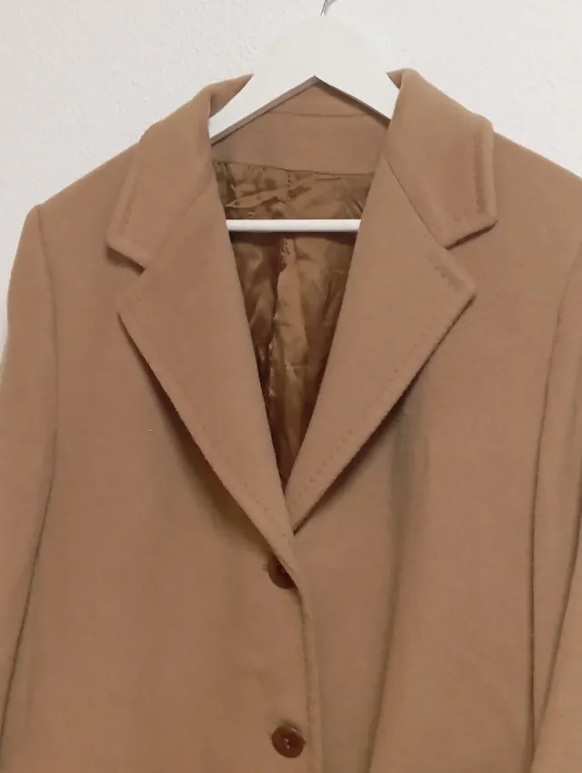 Abrigo largo señora beige