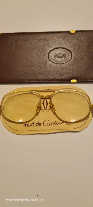 Gafas Cartier Santos Aviator Doradas