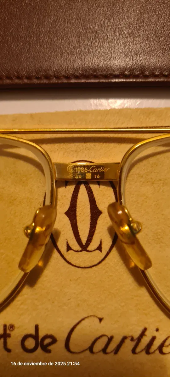 Gafas Cartier Santos Aviator Doradas