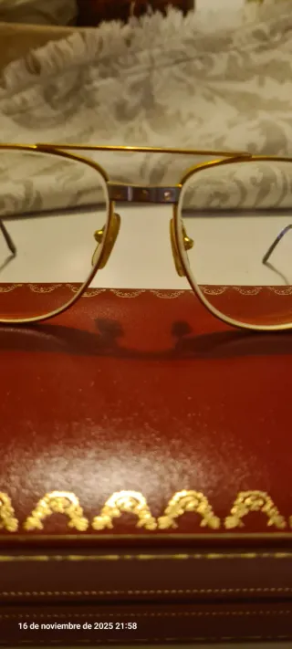 Gafas Cartier Santos Aviator Doradas