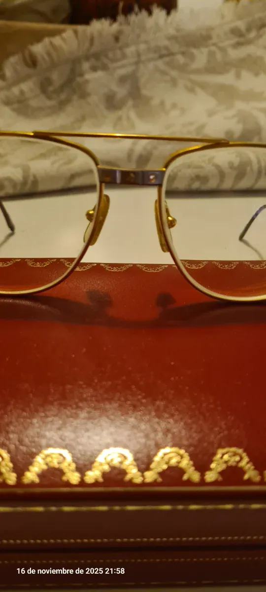Gafas Cartier Santos Aviator Doradas