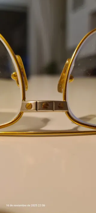 Gafas Cartier Santos Aviator Doradas