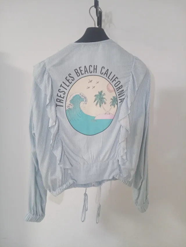 Chaqueta Ligera Rayas Azul y Blanco