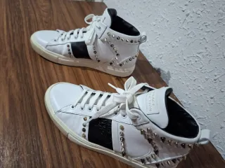 Zapatillas Versace Botín Blancas y Negras