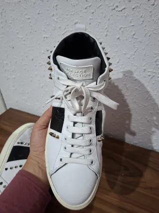 Zapatillas Versace Botín Blancas y Negras
