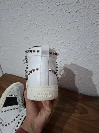 Zapatillas Versace Botín Blancas y Negras