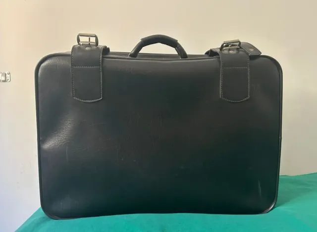 Maleta Vintage Cuero Negro