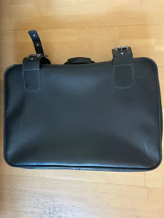 Maleta Vintage Cuero Negro