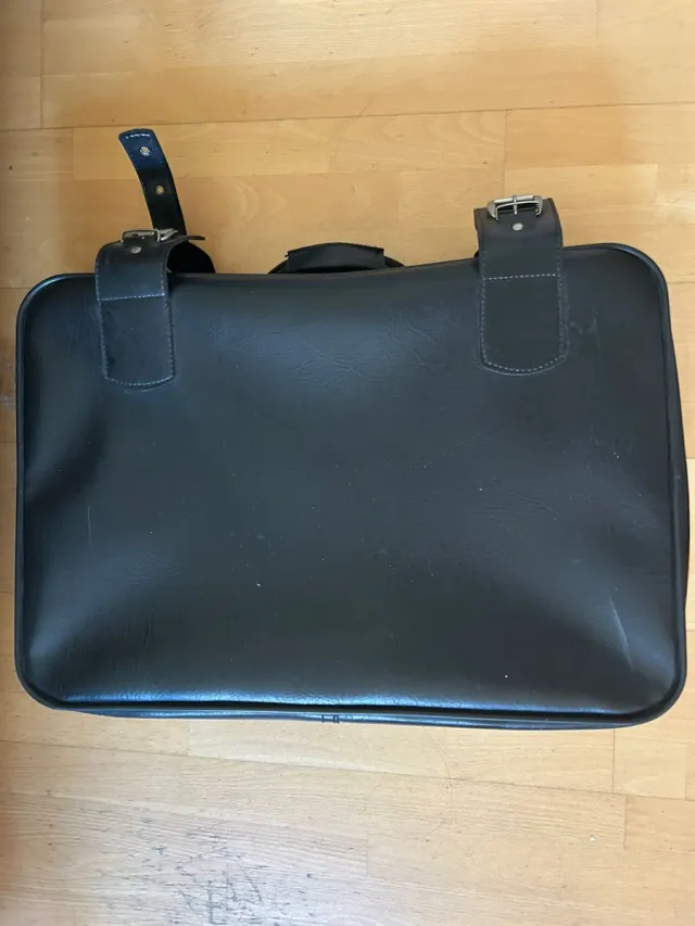 Maleta Vintage Cuero Negro