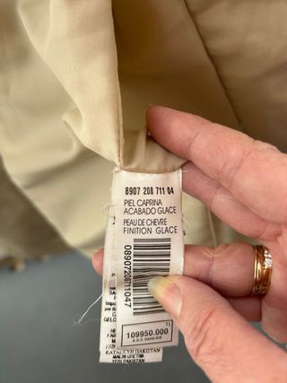 Chaqueta de piel Bershka beige T.38