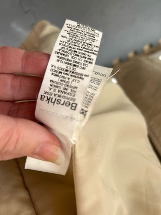 Chaqueta de piel Bershka beige T.38