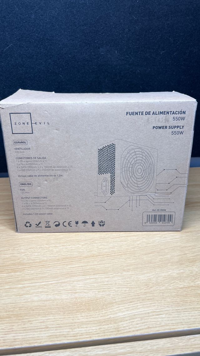 Fuente Alimentación PC 550W ZONE EVIL