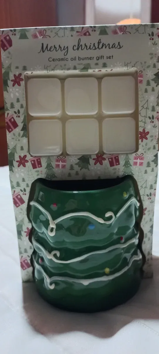 Quemador Aceite Cerámica Navidad