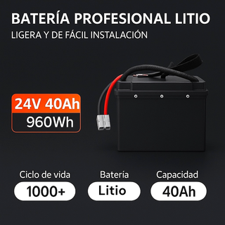 Batería Litio Profesional 24V 40Ah 960Wh