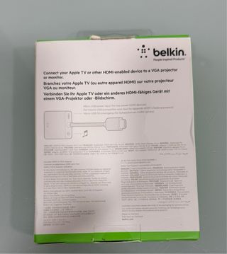 Adaptador Belkin HDMI a VGA sin usar