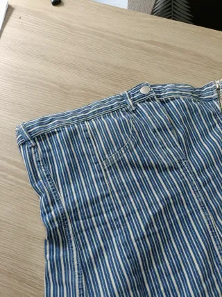 Vestido Zara palabra de honor rayas vaquero