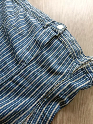 Vestido Zara palabra de honor rayas vaquero