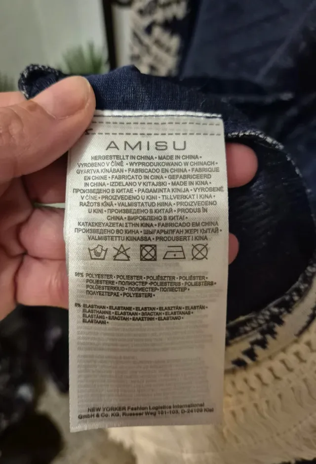 Abrigo ligero flecos beige y azul