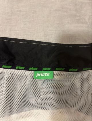 Chaqueta Cortavientos Prince Negra y Blanca