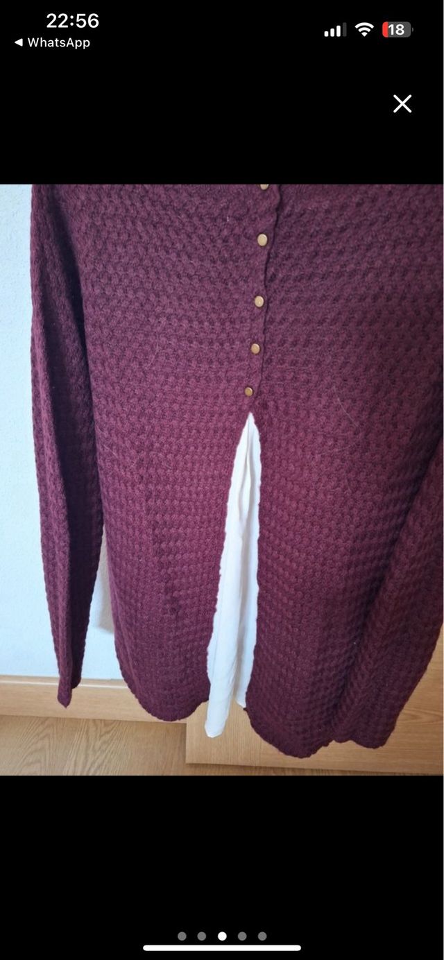 Jersey de lana morado/rojo