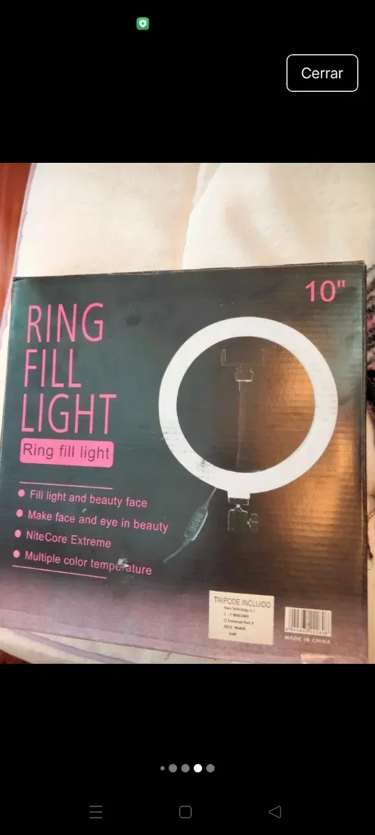 Ring Fill Light 10 con NiteCore Extreme