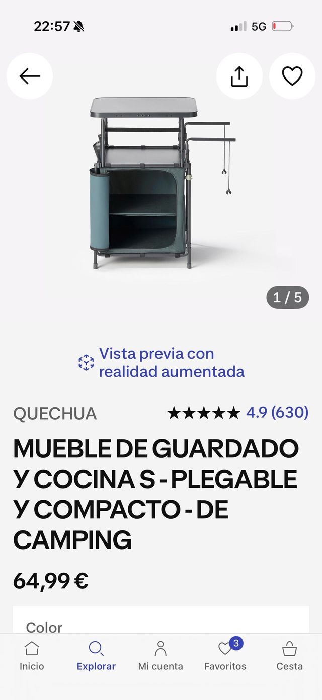 Mueble Cocina Camping Plegable Quechua