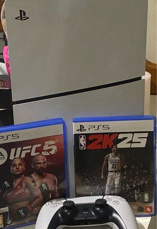 Consola PS5 Slim Blanca + 2 Juegos