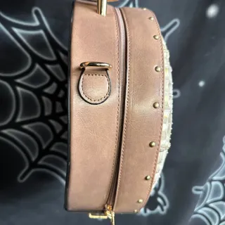 Bolso Diseño Reloj Vintage Dorado Rosa