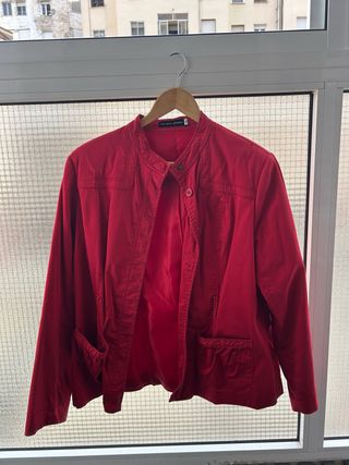 Chaquetón mujer talla 48 burdeos