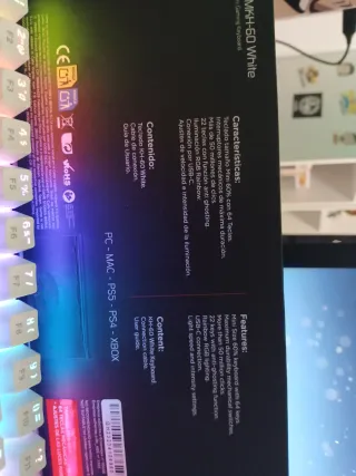 Teclado Gaming GMKH-60 WHITE