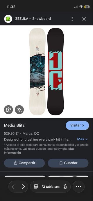 Tabla Snow DC Media Blitz 150