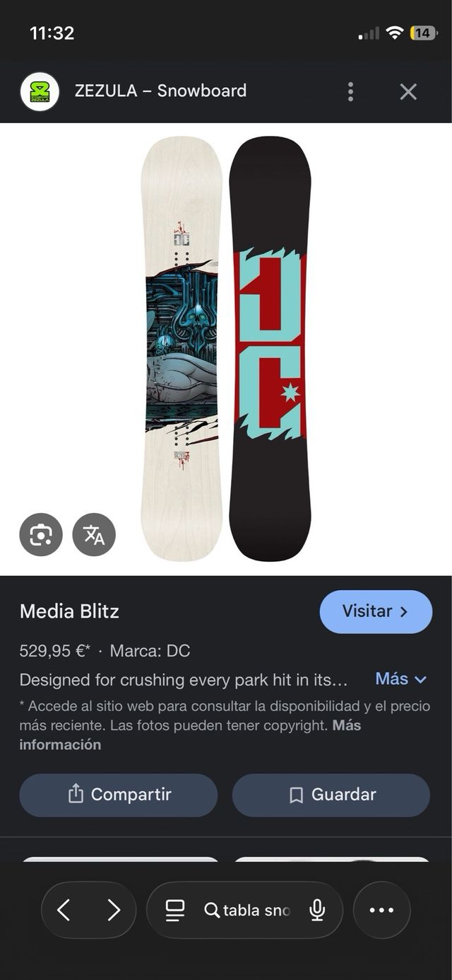 Tabla Snow DC Media Blitz 150