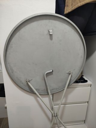 Mesa redonda plegable metal inoxidable