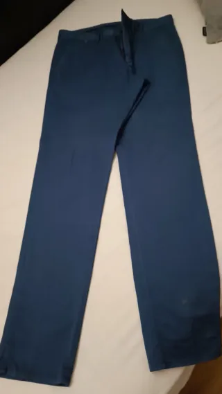 Pantalones de caballero azul