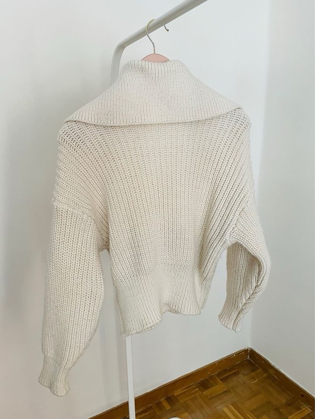 Jersey de punto grueso cuello bobo H&M