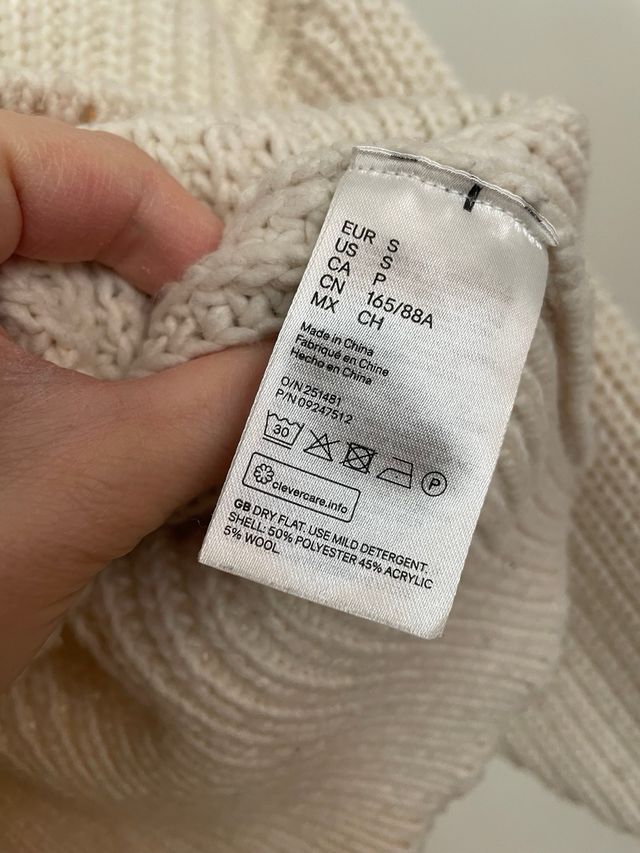 Jersey de punto grueso cuello bobo H&M