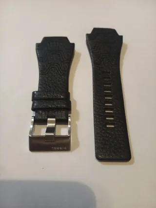 Correa Diesel Cuero Negro Hebilla